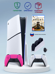 Приставка Sony Playstation 5 slim 1 Tb+2-ой геймпад(розовый)+зарядное+Ghost of Yotei Приставка Sony Playstation 5 slim 1 Tb+2-ой геймпад(розовый)+зарядное+Ghost of Yotei