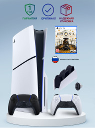 Приставка Sony Playstation 5 slim 1 Tb+2-ой геймпад(черный)+зарядное+Ghost of Yotei Приставка Sony Playstation 5 slim 1 Tb+2-ой геймпад(черный)+зарядное+Ghost of Yotei