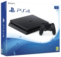 Игровая приставка Sony PlayStation 4 Slim 1000 ГБ HDD, без игр, черный