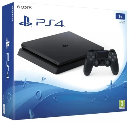 Игровая приставка Sony PlayStation 4 Slim 1000 ГБ HDD, без игр, черный