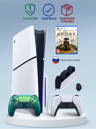 Приставка Sony Playstation 5 slim 1 Tb+2-ой геймпад(Chroma Teal)+зарядное+Ghost of Yotei Приставка Sony Playstation 5 slim 1 Tb+2-ой геймпад(Chroma Teal)+зарядное+Ghost of Yotei