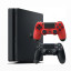 Игровая приставка Sony PlayStation 4 Slim 1000 ГБ HDD, без игр, черный+2-й геймпад(красный)