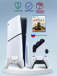 Приставка Sony Playstation 5 slim 1 Tb+2-ой геймпад(Chroma Pearl)+зарядное+Ghost of Yotei Приставка Sony Playstation 5 slim 1 Tb+2-ой геймпад(Chroma Pearl)+зарядное+Ghost of Yotei
