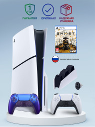 Приставка Sony Playstation 5 slim 1 Tb+2-ой геймпад(Chroma Indigo)+зарядное+Ghost of Yotei Приставка Sony Playstation 5 slim 1 Tb+2-ой геймпад(Chroma Indigo)+зарядное+Ghost of Yotei