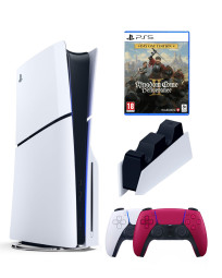 Приставка Sony Playstation 5 slim 1 Tb+2-ой геймпад(красный)+зарядное+Kingdom Come II