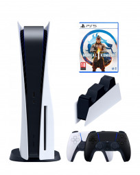 Игровая приставка Sony PlayStation 5+2-й геймпад(черный)+зарядное+Mortal Kombat 1