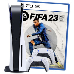 Игровая приставка Sony PlayStation 5+Игра FIFA 23+2-ой геймпад (3 ревизия)
