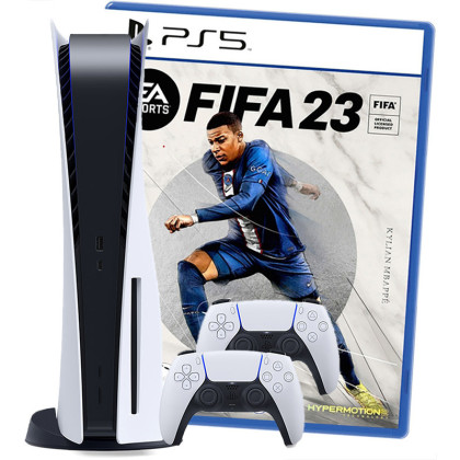 Игровая приставка Sony PlayStation 5+Игра FIFA 23+2-ой геймпад (3 ревизия)