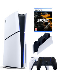 Приставка Sony Playstation 5 slim 1 Tb+2-ой геймпад(черный)+зарядное+Black Ops 6