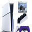 Приставка Sony Playstation 5 slim 1 Tb+2-ой геймпад(пурпурный)+зарядное+God of War