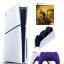 Приставка Sony Playstation 5 slim 1 Tb+2-ой геймпад(пурпурный)+зарядное+Mortal Kombat Ultimate