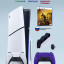 Приставка Sony Playstation 5 slim 1 Tb+2-ой геймпад(пурпурный)+зарядное+Mortal Kombat Ultimate