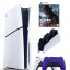 Приставка Sony Playstation 5 slim 1 Tb+2-ой геймпад(пурпурный)+зарядное+Игра Один из нас 2