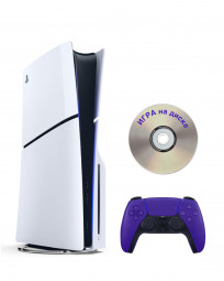 Приставка Sony Playstation 5 slim 1 Tb геймпад(пурпурный)+Игра на диске
