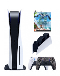 Игровая приставка Sony PlayStation 5 (3-ревизия)+2-й геймпад(камуфляж)+зарядное+Horizon, 825 ГБ
