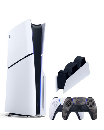 Приставка Sony Playstation 5 slim 1 Tb+2-ой геймпад(Camo)+зарядное