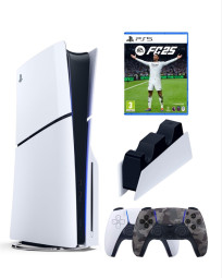 Приставка Sony Playstation 5 slim 1 Tb+2-ой геймпад(Camo)+зарядное+FC25