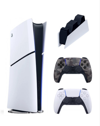 Игровая консоль Sony PlayStation 5 Slim Digital(без дисковода)+2-ой геймпад(camo)+зарядка Игровая консоль Sony PlayStation 5 Slim Digital(без дисковода)+2-ой геймпад(camo)+зарядка