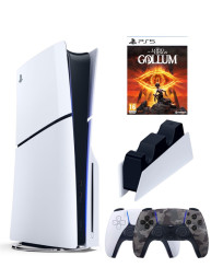 Приставка Sony Playstation 5 slim 1 Tb+2-ой геймпад(Camo)+зарядное+Gollum