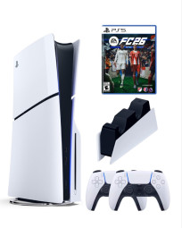 Приставка Sony Playstation 5 slim 1 Tb+2-ой геймпад(белый)+зарядное+FC 26 Приставка Sony Playstation 5 slim 1 Tb+2-ой геймпад(белый)+зарядное+FC 26