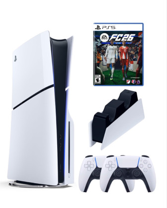 Приставка Sony Playstation 5 slim 1 Tb+2-ой геймпад(белый)+зарядное+FC 26