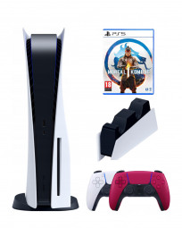 Игровая приставка Sony PlayStation 5 (3-ревизия)+2-й геймпад(красный)+зарядное+Mortal Kombat 1