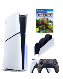 Приставка Sony Playstation 5 slim 1 Tb+2-ой геймпад(Camo)+зарядное+Майнкрафт