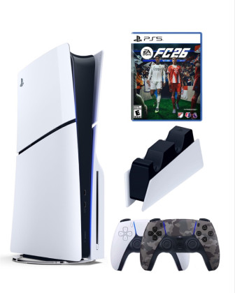 Приставка Sony Playstation 5 slim 1 Tb+2-ой геймпад(камо)+зарядное+FC 26