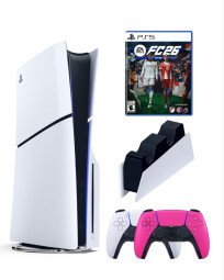 Приставка Sony Playstation 5 slim 1 Tb+2-ой геймпад(розовый)+зарядное+FC 26 Приставка Sony Playstation 5 slim 1 Tb+2-ой геймпад(розовый)+зарядное+FC 26