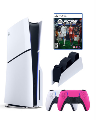 Приставка Sony Playstation 5 slim 1 Tb+2-ой геймпад(розовый)+зарядное+FC 26