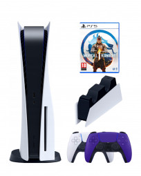 Игровая приставка Sony PlayStation 5 (3-ревизия)+2-й геймпад(пурпурный)+зарядное+Mortal Kombat 1