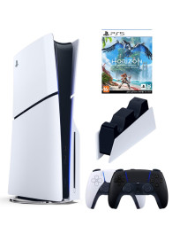 Приставка Sony Playstation 5 slim 1 Tb+2-ой геймпад(черный)+зарядное+Харайзен