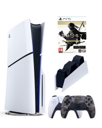 Приставка Sony Playstation 5 slim 1 Tb+2-ой геймпад(Camo)+зарядное+Призрак Цусимы