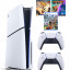 Приставка Sony Playstation 5 slim 1 Tb+2-ой геймпад+3 игры