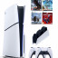Приставка Sony Playstation 5 slim 1 Tb+2-ой геймпад(белый)+зарядное+Gog of War+ЧП2+HWF+TLOU