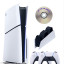 Приставка Sony Playstation 5 slim 1 Tb+2-ой геймпад(белый)+зарядное+Игра на диске