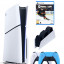 Приставка Sony Playstation 5 slim 1 Tb+2-ой геймпад(голубой)+зарядное+NHL25