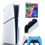 Приставка Sony Playstation 5 slim 1 Tb+2-ой геймпад(голубой)+зарядное+Ratchet Clank