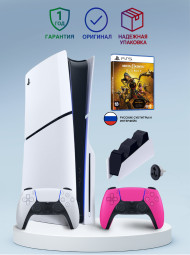 Приставка Sony Playstation 5 slim 1 Tb+2-ой геймпад(розовый)+зарядное+Mortal Kombat Ultimate Приставка Sony Playstation 5 slim 1 Tb+2-ой геймпад(розовый)+зарядное+Mortal Kombat Ultimate