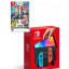 Игровая консоль Nintendo Switch OLED (красно-синий)+Mario Smash Bros