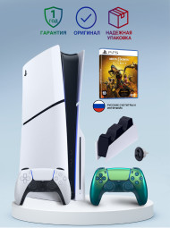 Приставка Sony Playstation 5 slim 1 Tb+2-ой геймпад(Chroma Teal)+зарядное+Mortal Kombat Ultimate Приставка Sony Playstation 5 slim 1 Tb+2-ой геймпад(Chroma Teal)+зарядное+Mortal Kombat Ultimate