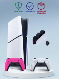 Приставка Sony Playstation 5 slim 1 Tb+2-ой геймпад(розовый)+зарядное Приставка Sony Playstation 5 slim 1 Tb+2-ой геймпад(розовый)+зарядное