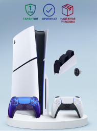 Приставка Sony Playstation 5 slim 1 Tb+2-ой геймпад(Chroma Indigo)+зарядное Приставка Sony Playstation 5 slim 1 Tb+2-ой геймпад(Chroma Indigo)+зарядное