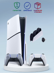 Приставка Sony Playstation 5 slim 1 Tb+2-ой геймпад(Silver)+зарядное Приставка Sony Playstation 5 slim 1 Tb+2-ой геймпад(Silver)+зарядное