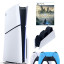 Приставка Sony Playstation 5 slim 1 Tb+2-ой геймпад(голубой)+зарядное+Хогвартс