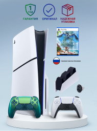 Приставка Sony Playstation 5 slim 1 Tb+2-ой геймпад(Chroma Teal)+зарядное+Хорайзен Приставка Sony Playstation 5 slim 1 Tb+2-ой геймпад(Chroma Teal)+зарядное+Хорайзен