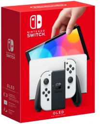 Игровая приставка Nintendo Switch OLED, 7" OLED-экран, 64ГБ, белая