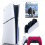Приставка Sony Playstation 5 slim 1 Tb+2-ой геймпад(красный)+зарядное+God of War