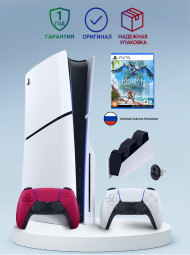 Приставка Sony Playstation 5 slim 1 Tb+2-ой геймпад(красный)+зарядное+Horizon Приставка Sony Playstation 5 slim 1 Tb+2-ой геймпад(красный)+зарядное+Horizon