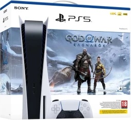 Игровая приставка PlayStation 5 825Gb (3-ревизия) белая (с дисководом)+God of War Ragnarok+2-ой геймпад+зарядная станция